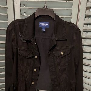 Arizona Black Cropped Denim Jacket